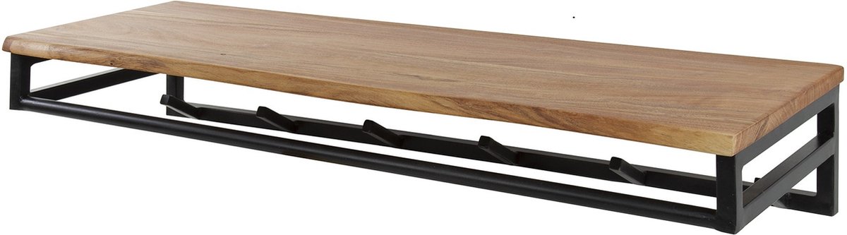 Kapstok Custom 6 Haken Boomstam Hoedenplank 100cm