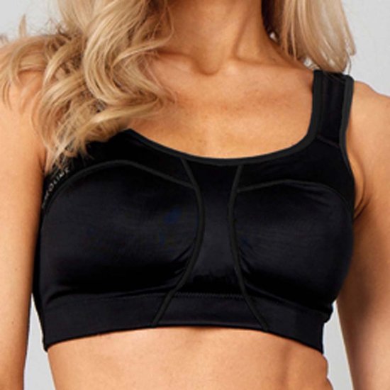 Pure Lime - Rembourré - Soutien-gorge de sport - soutien-gorge de sport - running - tennis - grandes tailles - Zwart - taille 80D