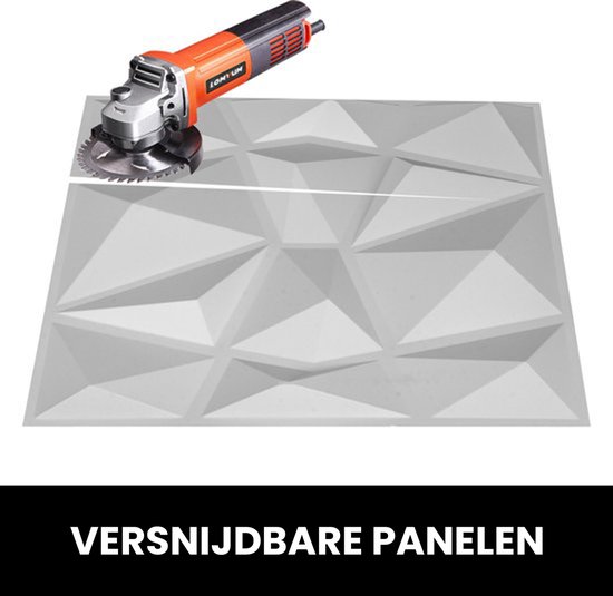 15 stuks 3D-wandpanelen, wit, 30 x 30 cm, pvc 15 stuks 3D-wandpanelen, wit, 30 x 30 cm, pvc