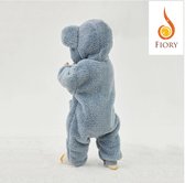 Fiory Bébé Jumpsuit Ours en peluche| De 6 à 12 mois| combinaison| manteau doux| Vêtements bébé| Costume d'hiver| Chapeau et Oreilles| 6-12 mois| marron