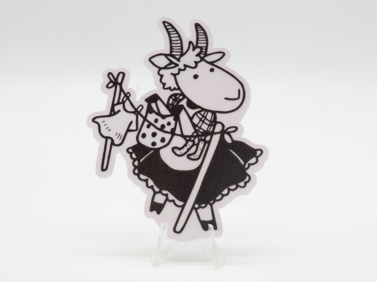 Was Ophangende Geit Sticker - Dieren in het Dagelijks Leven | Vera's Arts & Dice | Schattige Stickers - Handgemaakte Stickers - Journaling - Bullet Journal - Scrapbooking - Leuke Stickers - Laptop Sticker - Telefoon Sticker