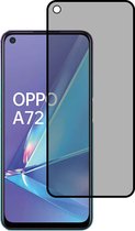 Smartphonica Privacy full cover voor OPPO A72 5G tempered glass screenprotector van gehard glas met afgeronde hoeken geschikt voor Oppo A72 5G