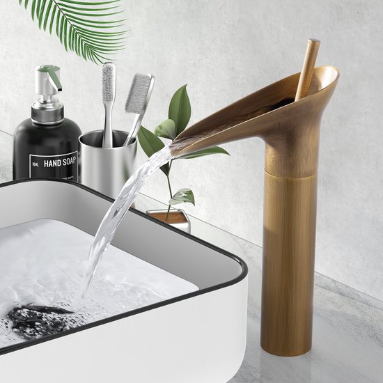 Solepearl robinet cascade salle de bain/évier en laiton - robinet évier -  robinet eau