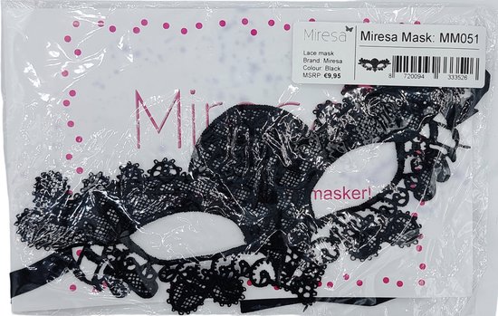 Miresa Masker Mm051 Venetiaans Oogmasker Van Zwart Kant Leuk Voor Carnaval Bol 2431