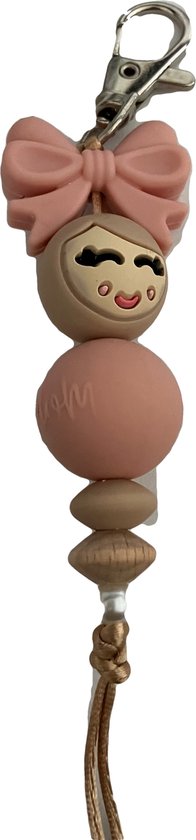 Petra's Sieradenwereld - Sleutelhanger/tashanger popje van geluk siliconen