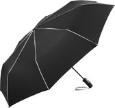 Fare Seam 5639 Parapluie de poche extra large Noir Gris Parapluie de poche Parapluie pliant Parapluie pliant Coupe-vent Coupe-vent Stormproof Storm Parapluie Parapluie de voyage