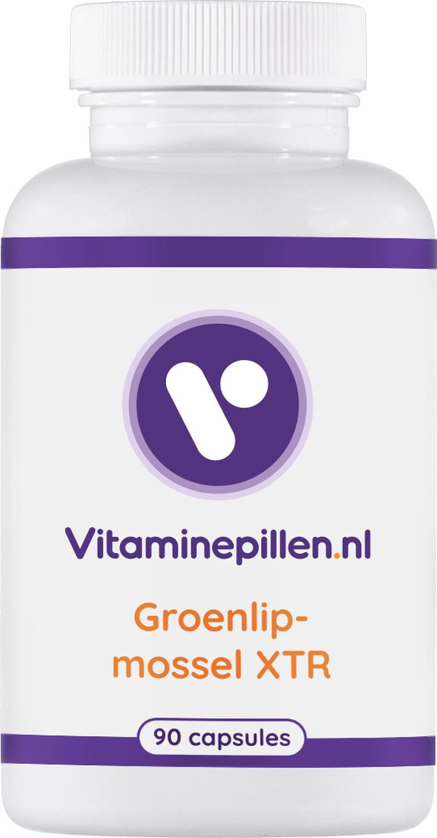 Goedkoopste Vitaminepillen.nl - Groenlipmossel XTR - Capsules - 90 stuks | Gratis verzending | Supplement rijk aan omega-3 vetzuren | Met Curcuma C3, MSM en Biocell