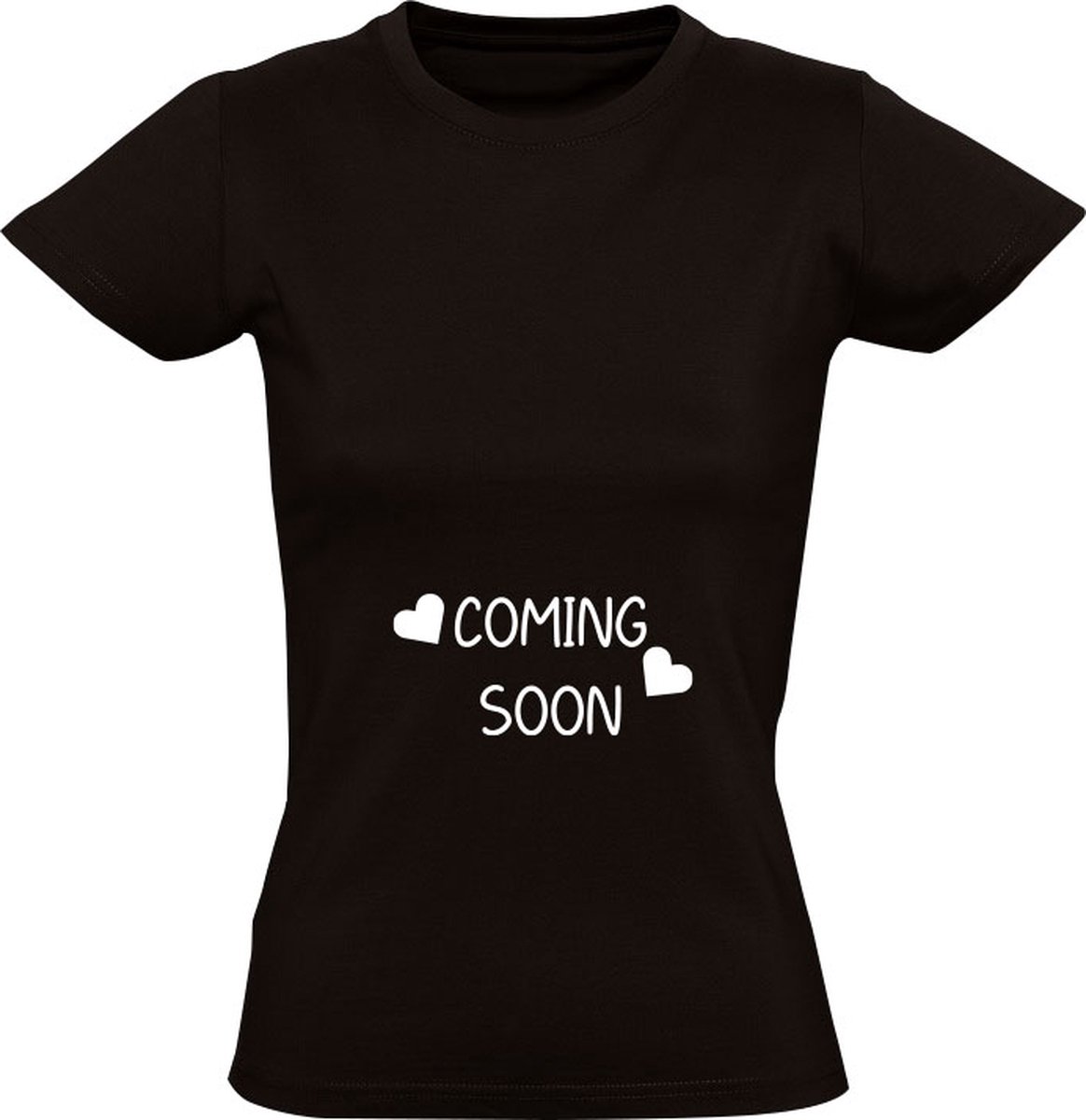 Coming soon Dames T-shirt - aankondiging - bekend maken - baby - zwangerschap - zwanger