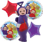 Teletubbies - Tinky Winky - Ballon set – 5-Delig – Helium ballon – Folieballon - Versiering - Kinderfeest.