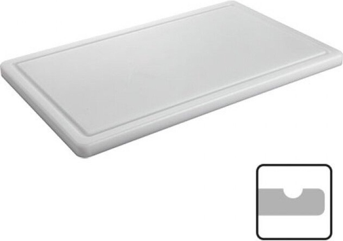 Cater Chef Snijplank 40X25cm(H)2.0cm met geul - Horeca kwaliteit