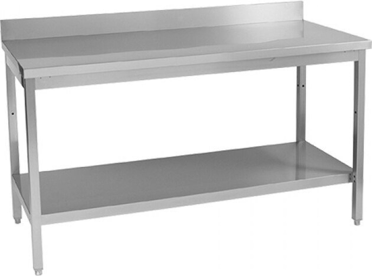 Multinox werktafel 1600 mm opstand + plank