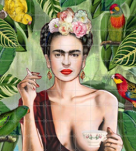 IXXI Frida Con Amigos - Wanddecoratie - Zomer - 180 x 200 cm