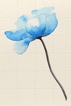 IXXI The Blue Flower - Wanddecoratie - Bloemen en Planten - 80 x 120 cm