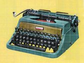 IXXI Vintage Manual Typewriter - Wanddecoratie - Vintage - 240 x 180 cm