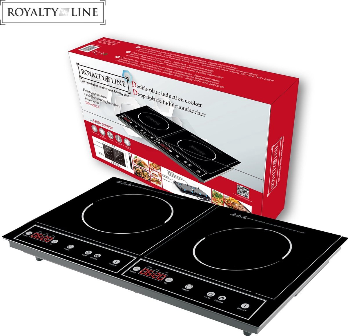Royality Line Dubbele Inductie Kookplaat Vrijstaand 40cm