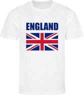 WK - Engeland - England - T-shirt Wit - Voetbalshirt - Maat: 158/164 (XL) - 12 - 13 jaar - Landen shirts