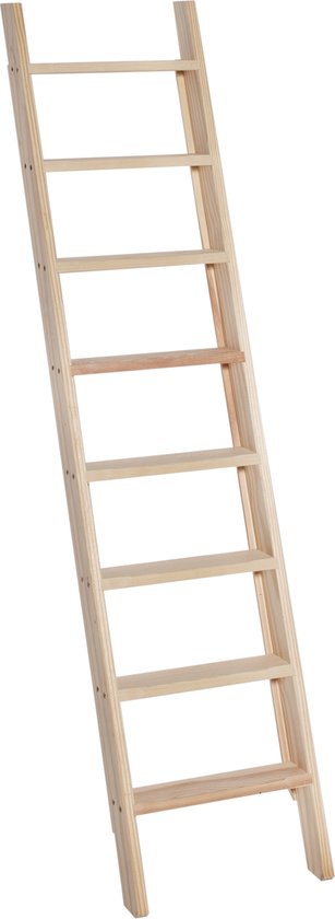 Foto: Zoldertrap 8 treden stahoogte 363 cm houten ladder molenaarstrap grenen trap