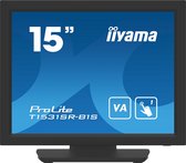 iiyama ProLite T1531SR-B1S, 38,1 cm (15"), 1024 x 768 pixels, XGA, LCD, 18 ms, Zwart