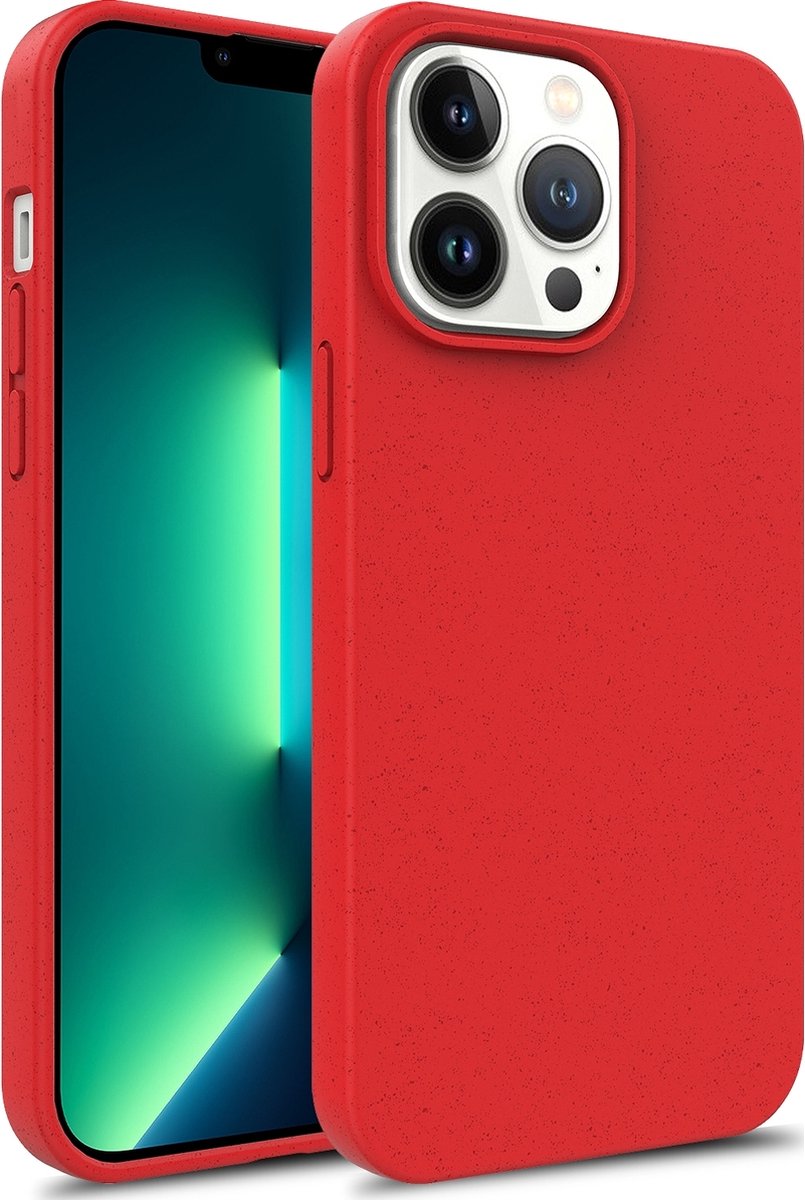 Mobigear Hoesje geschikt voor Apple iPhone 15 Pro Max Telefoonhoesje Eco Friendly | Mobigear Bio Backcover | iPhone 15 Pro Max Case | Back Cover - Rood