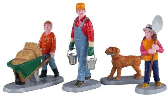 Lemax - Morning Chores - Set van 4