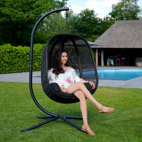 Swoods Luxe Hangstoel – Hangstoel met standaard – Voor Binnen en Buiten –  Incl.... | bol