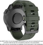 Donker Groen / Leger Groen Siliconen horloge bandje 26mm Quickfit Compatibel geschikt voor Garmin Fenix 3 / 3 HR / 3 Sapphire / 5X / 6X, D2, Quatix 3, Tactix, Descent MK1, Foretrex 601 en 701 – 26 mm army green smartwatch strap