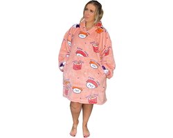 Badrock Hoodie deken - Fleece deken met mouwen en capuchon – Oversized hoodie deken met mouwen - Fleece TV deken – Plaid met mouwen – Warm & zacht – hoodie blanket - Fleece poncho - Draagbare deken – sushi