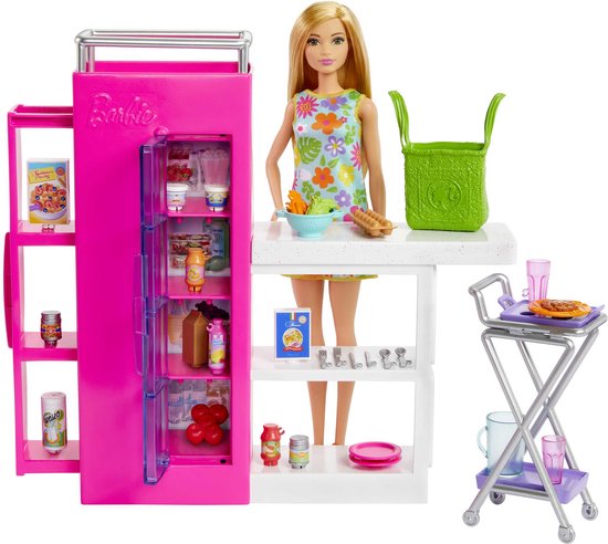 Foto: Barbie catering speelset barbie keukenavonturen modepop