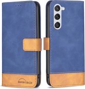 BINFEN Color Book Case - Geschikt voor Samsung Galaxy S23 Hoesje - Blauw
