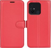 Coverup Book Case - geschikt voor de Xiaomi Redmi 12C Hoesje - Rood