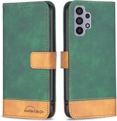BINFEN Color Book Case - Geschikt voor Samsung Galaxy A32 5G Hoesje - Groen