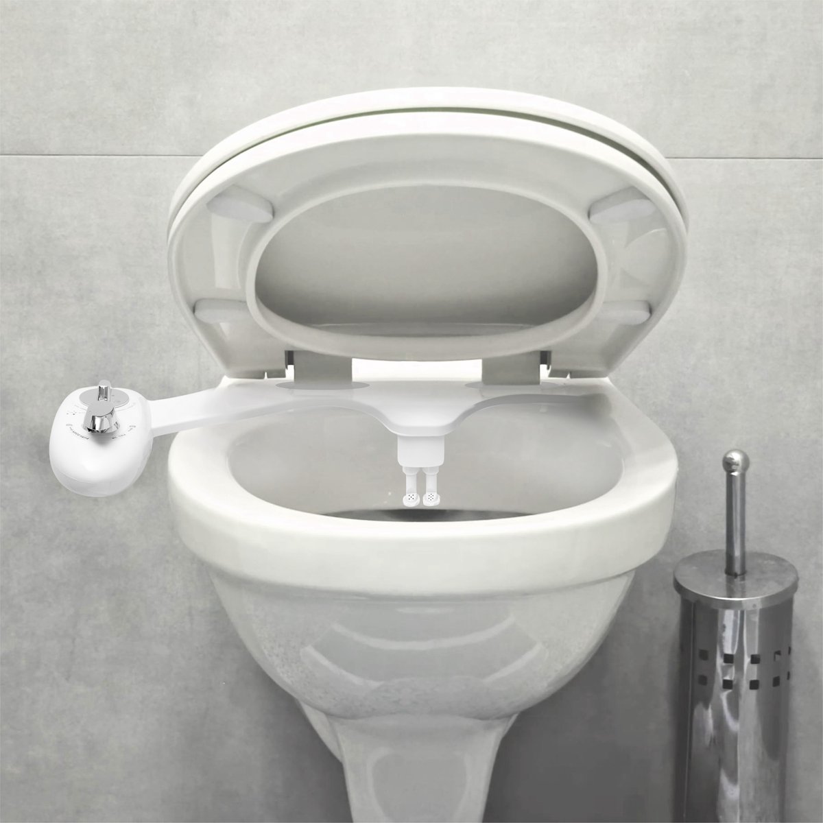 Kit Douchette Bidet Pour WC, Avec Double Buse Pression D'eau RéGlable Self  Cleaning, Chaud Et Froid, Bidet Toilette Pour Toilette Intime Pulvérisateur