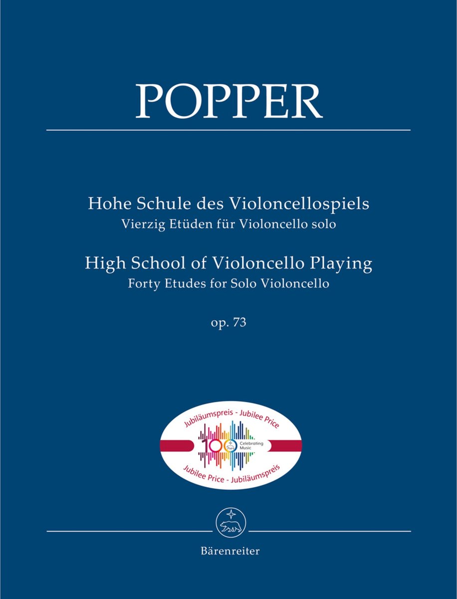 Bärenreiter David Popper: High School of Violoncello Playing op. 73 - Bladmuziek voor snaarinstrumenten
