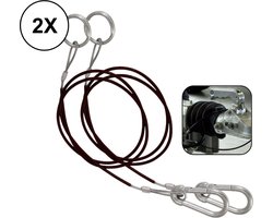 2x PD® - Remkabel - Breekkabel Aanhangwagen - 100 cm - Oplooprem