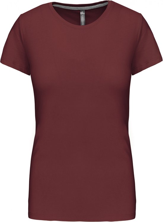 Kariban Dames t shirt ronde hals korte mouwen K380 Wine M bol