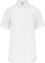 Overhemd Heren 5XL Kariban Korte mouw White 100% Katoen
