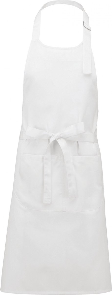 Schort/Tuniek/Werkblouse Unisex One Size Kariban White 65% Polyester, 35% Katoen