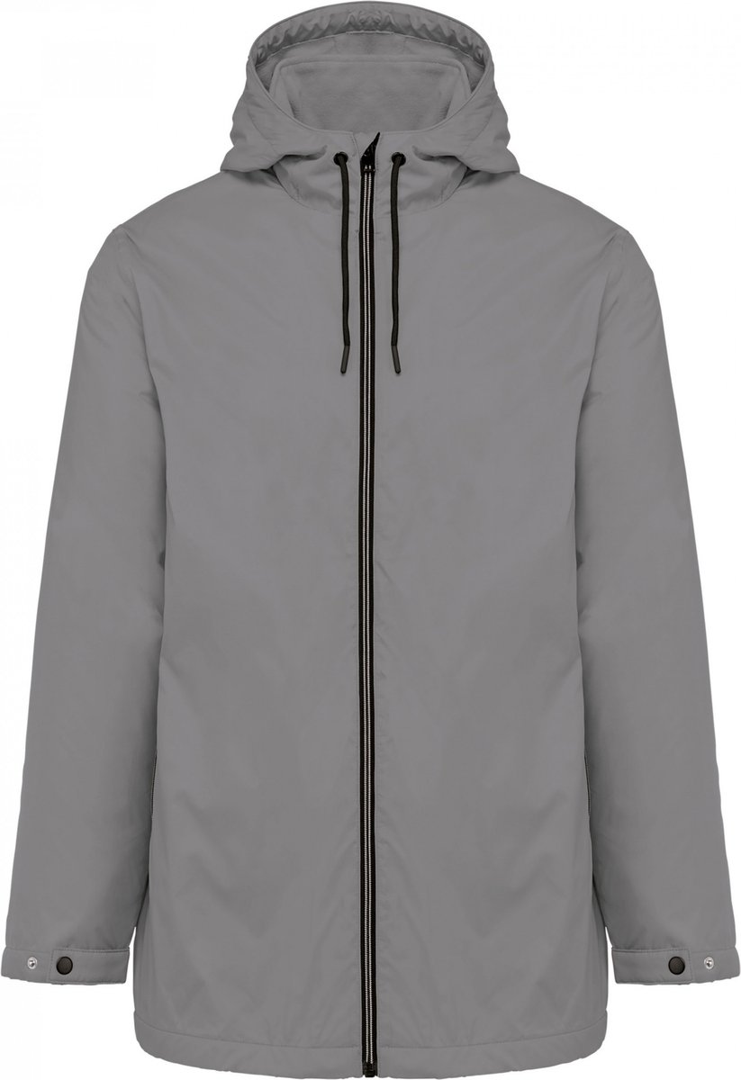 Kariban Uniseks fleecejas met gevoerde capuchon K6153 Zilver