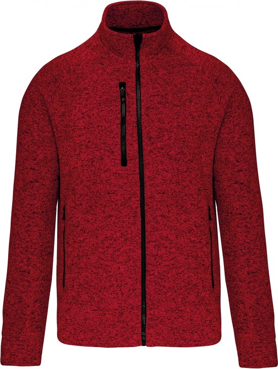 Sweatshirt Heren XL Kariban Lange mouw Red Melange 100% Polyester