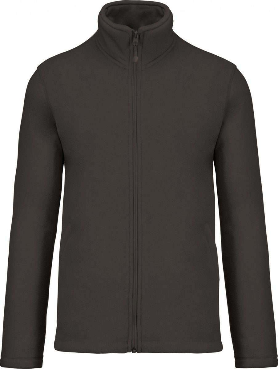Kariban Microfleece met rits heren K911 Dark XXL Grijs