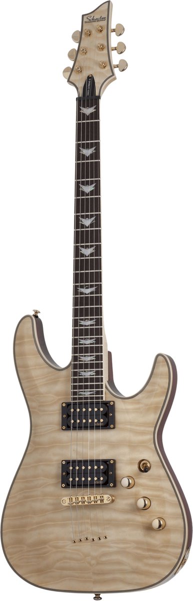 Schecter Omen Extreme 6 Gloss Natural - ST-Style elektrische gitaar
