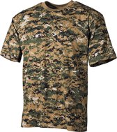 MFH US T-Shirt - korte mouw - Woodland digital - 170 g/m² - MAAT XXXL
