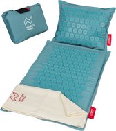Northwall Spijkermat met Kussen & Draagtas - Acupressuur mat met Spijkerkussen - Spijkerbed - Acupunctuur - Meditatie - Shakti Massage - Blauw