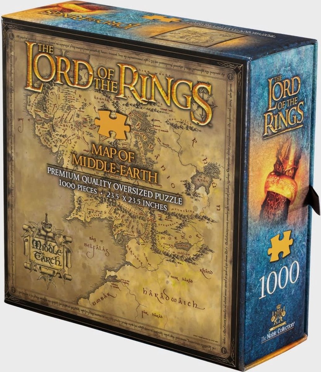 Puzzle Carte du Lord of the Rings de la Terre du Milieu 1000 pièces |  bol.com
