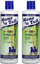 MANE ´N TAIL - Shampoo Herbal Gro – Olijfolie en Kruiden - 2 X 355 ml