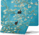 Lunso - Geschikt voor MacBook Air 15 inch (2023) - cover hoes - Van Gogh Amandelbloesem - Vereist model A2941