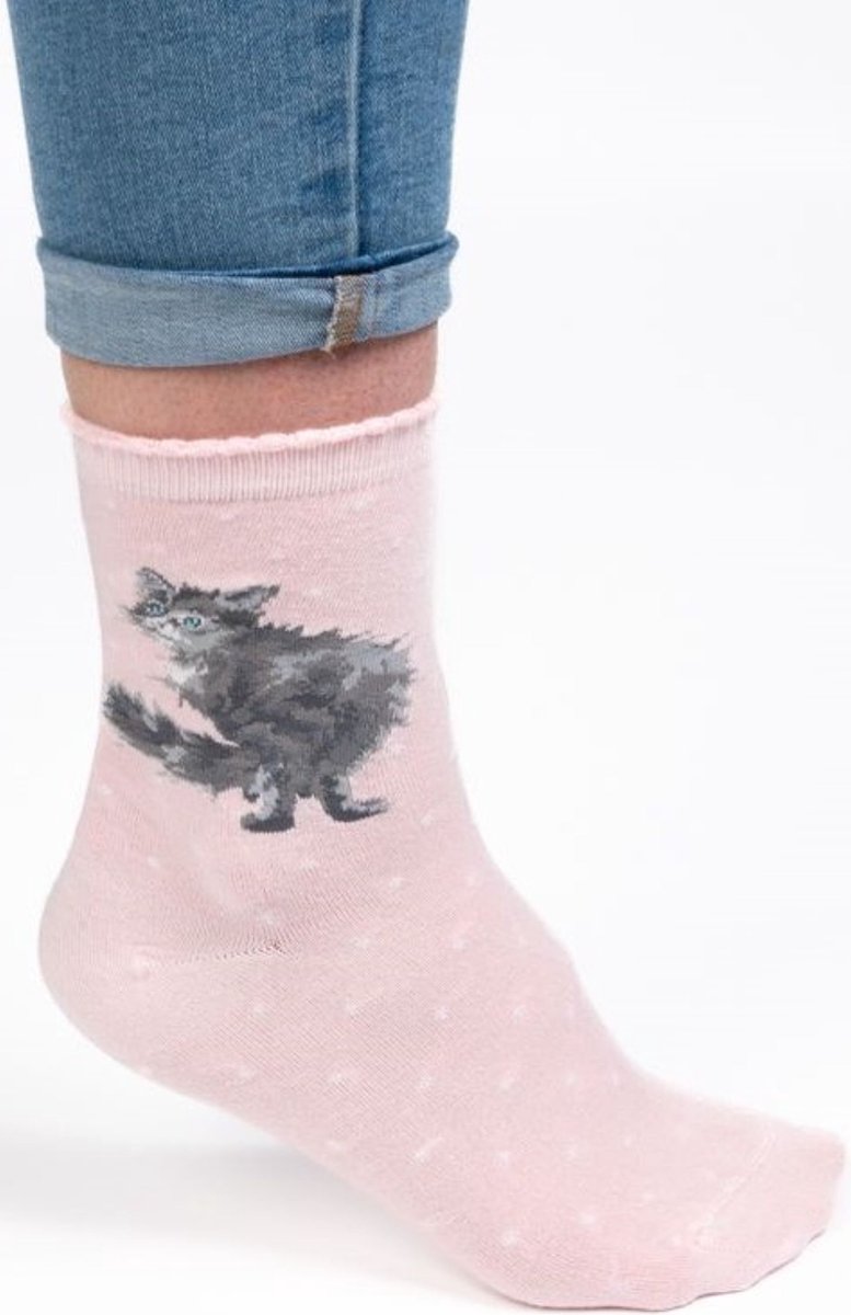 Wrendale Sokken - Kat - 'Glamour Puss' Cat socks