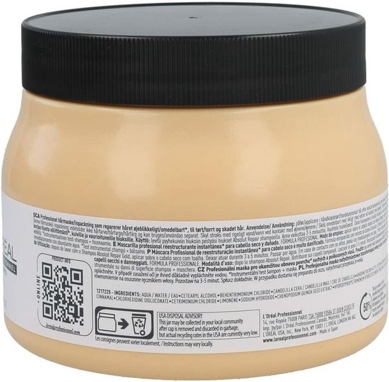 L'Oréal Professionnel Absolut Repair Masker 500 ml - Haarmasker beschadigd haar
