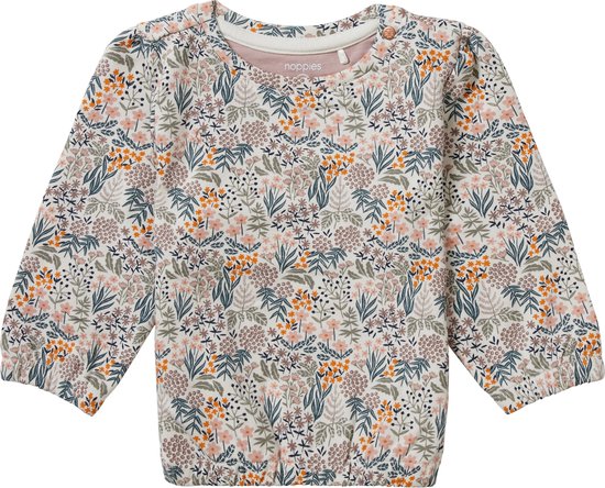 Noppies Girls sweater Vlora long sleeve allover print Meisjes Trui - Fawn - Maat 56