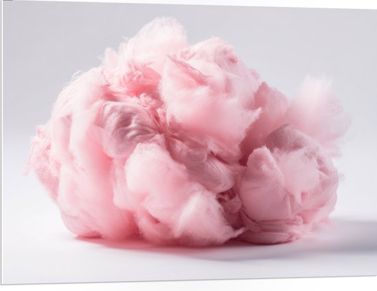 PVC Schuimplaat- Wolk van Zoete Roze Suikerspin - 100x75 cm Foto op PVC Schuimplaat